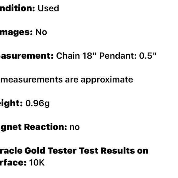 10k solid gold delicate heart pendant and 18 inch chain - Picture 8 of 8